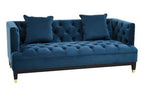 2 Seater Navy Fabric Sofa | Sefira