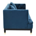 2 Seater Navy Fabric Sofa | Sefira