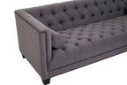 3 Seater Grey Fabric Sofa | Surina