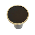 Elva Black and Gold Finish Art Deco Side Table