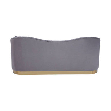 3 Seater Grey Pleated Velvet Sofa, Franza