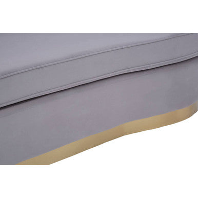 3 Seater Grey Pleated Velvet Sofa, Franza