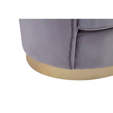 3 Seater Grey Pleated Velvet Sofa, Franza