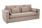 3 Seater Grey Fabric Sofa | Menton