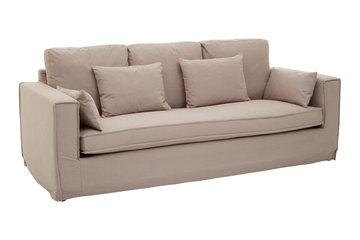 3 Seater Grey Fabric Sofa, Menton