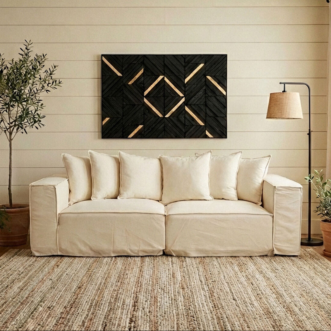 3 Seater Cream Sofa, Marseille