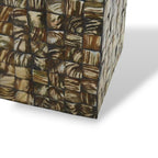 Close-up of a textured surface with a checkered pattern on a white background