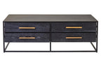 Judd Black Oak Veneer 4 Drawer Coffee Table