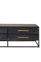 Judd Black Oak Veneer 4 Drawer Coffee Table