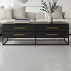 Judd Black Oak Veneer 4 Drawer Coffee Table
