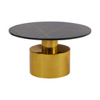 Rabia Black Marble Round Coffee Table