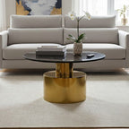 Rabia Black Marble Round Coffee Table