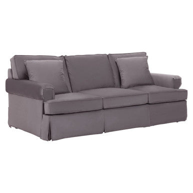 3 Seater Grey Velvet Sofa, Ralph