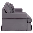 3 Seater Grey Velvet Sofa, Ralph