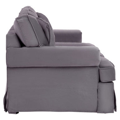 3 Seater Grey Velvet Sofa, Ralph