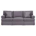 3 Seater Grey Velvet Sofa, Ralph