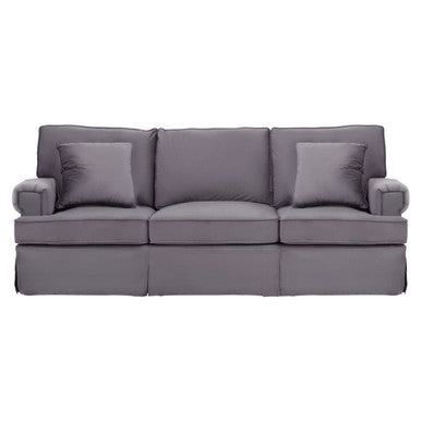 3 Seater Grey Velvet Sofa, Ralph