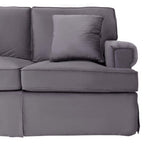 3 Seater Grey Velvet Sofa, Ralph