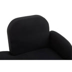 Heather Black Linen Effect Right Hand Chaise Longue