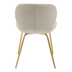 Warton Mink Velvet Quilted Dining Chair