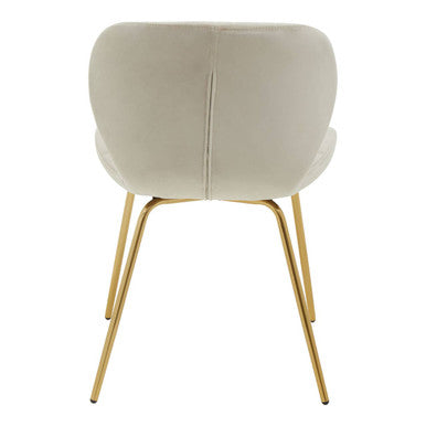 Warton Mink Velvet Quilted Dining Chair