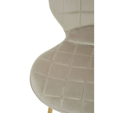 Close-up of a textured chair seat with a neutral color on a white background