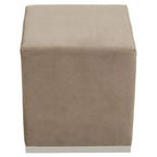 Hagen Mink And Silver Square Stool