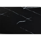 Black marble tile with white veins on a white background