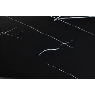 Black marble tile with white veins on a white background