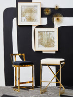 Azalea Black Velvet Bar Stool