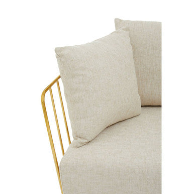 2 Seater Natural Fabric Sofa | Azalea