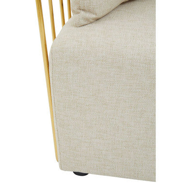 2 Seater Natural Fabric Sofa | Azalea