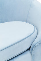 3 Seater Aqua Blue Velvet Sofa, Yasmeen