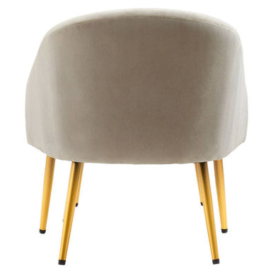 Yasmeen Mink Velvet Chair And Footstool