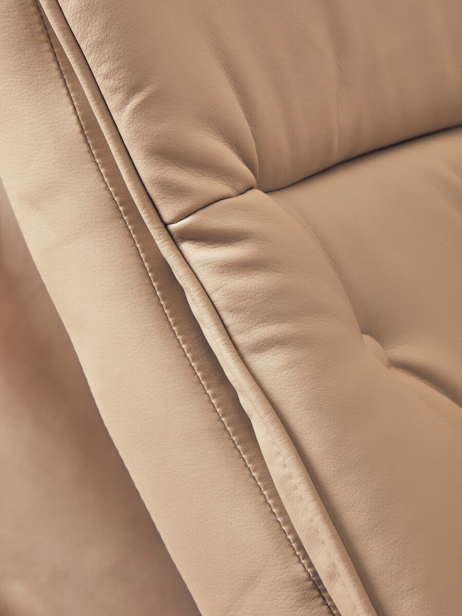 Warrington Mink Leather Effect Recliner and Footstool Set