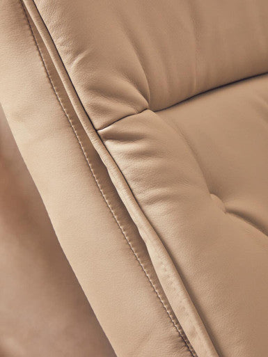 Warrington Mink Leather Effect Recliner and Footstool Set