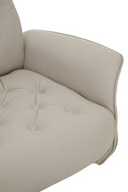 Warrington Mink Leather Effect Recliner and Footstool Set