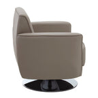 Wester Mink Leather Effect Swivel Chair