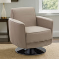 Wester Mink Leather Effect Swivel Chair