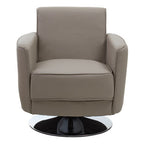 Wester Mink Leather Effect Swivel Chair