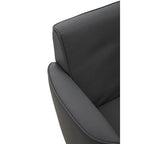 Wester Grey Leather Effect Swivel Chair