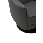 Wester Grey Leather Effect Swivel Chair