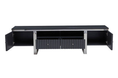 Grey Gloss Finish Media Unit | Genoa