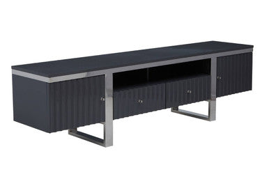 Grey Gloss Finish Media Unit | Genoa