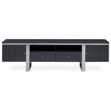 Grey Gloss Finish Media Unit | Genoa