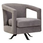Hestia Ash Velvet Swivel Chair