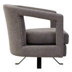 Hestia Ash Velvet Swivel Chair