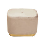 Hartford Mink Velvet and Matte Gold Rectangular Pouffe