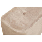 Hartford Mink Velvet and Matte Gold Rectangular Pouffe