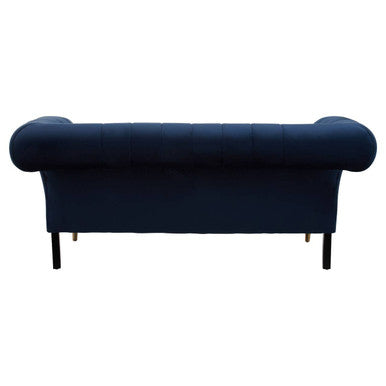 2 Seater Midnight Blue Velvet Sofa, Siena